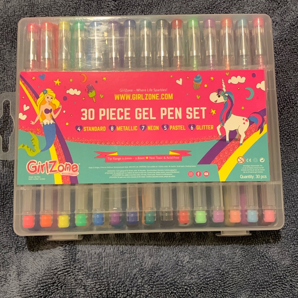 New Girl Zone 30 piece gel pen set